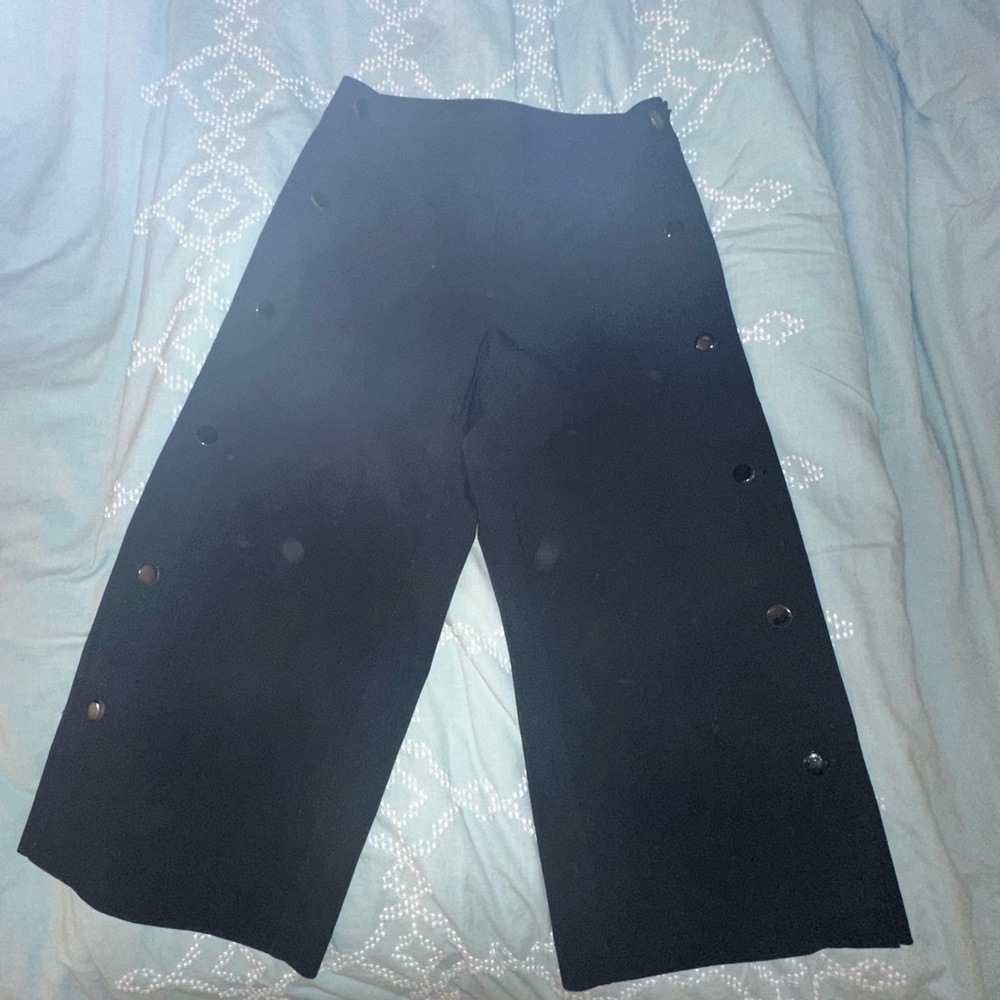 Ann Taylor Loft Size 0 Black Buttons Down The Side